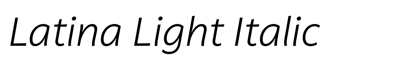 Latina Light Italic